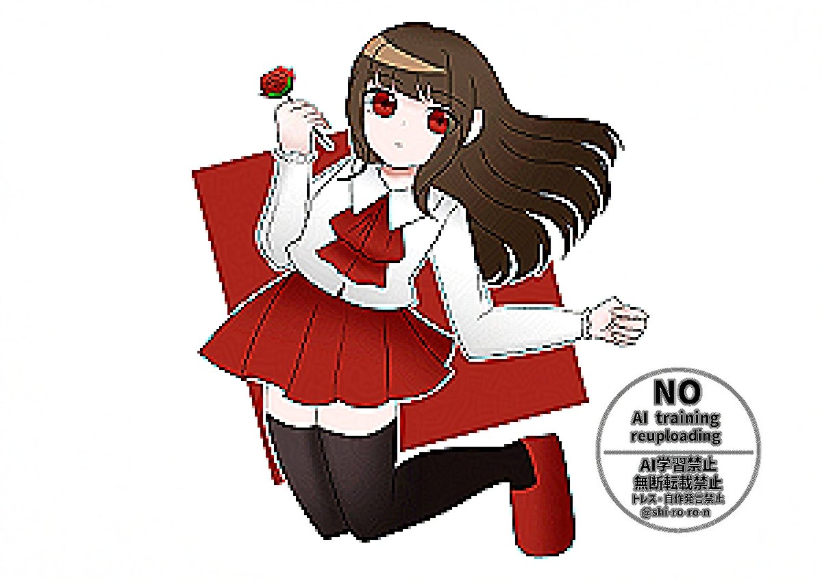 shi_ro_ro_n's tweet image. #イラスト #ib 
103.ドット絵風のイヴちゃん🌹