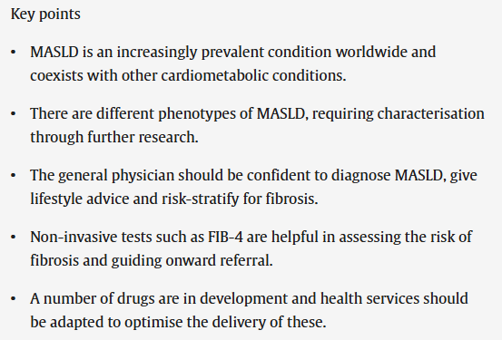 Clin_Med's tweet photo. #hotoffthepress #CME

Read this concise summary for the general physician on the diagnosis and management of MASLD (metabolic dysfunction-associated steatotic liver disease), formerly NAFLD ⬇️

https://t.co/qbBEPAKtIT https://t.co/iQNrOB1g1I