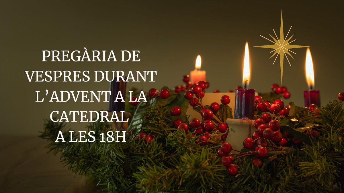 BisbatUrgell's tweet photo. Avui a la #Catedral #Urgell resarem les #Vespres cantades amb música de Mn. Cagigós i interpretades a l’#orgue.
Després, celebrarem l’#Eucaristia dominical.

🌟 Que aquest #Advent ens porti joia i esperança!
#laseuurgell https://t.co/XYeoHiJ0EG