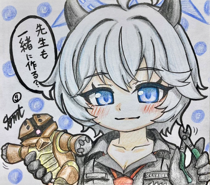 今年の冬コミの色紙リクエスト受け付けます! キャラ単体、生徒×モビルスーツ、生徒×車などなどオッケーです お気軽にお声掛けください〜!!