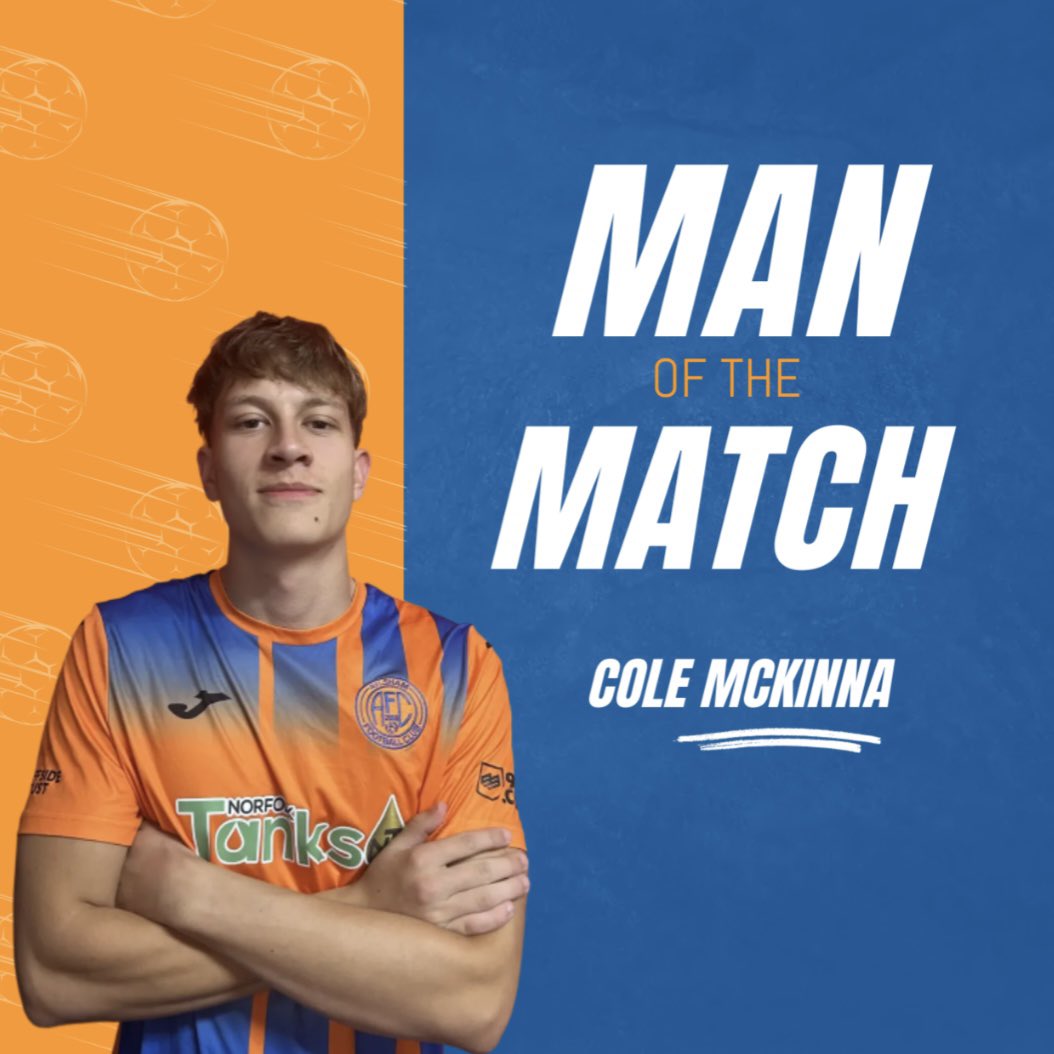 MOTM! 🟠🔵

Cole McKinna wins Man of the Match with his assured defensive performance slotting seamlessly into a whole new back three! 

Well in, Cole! 💪🏻