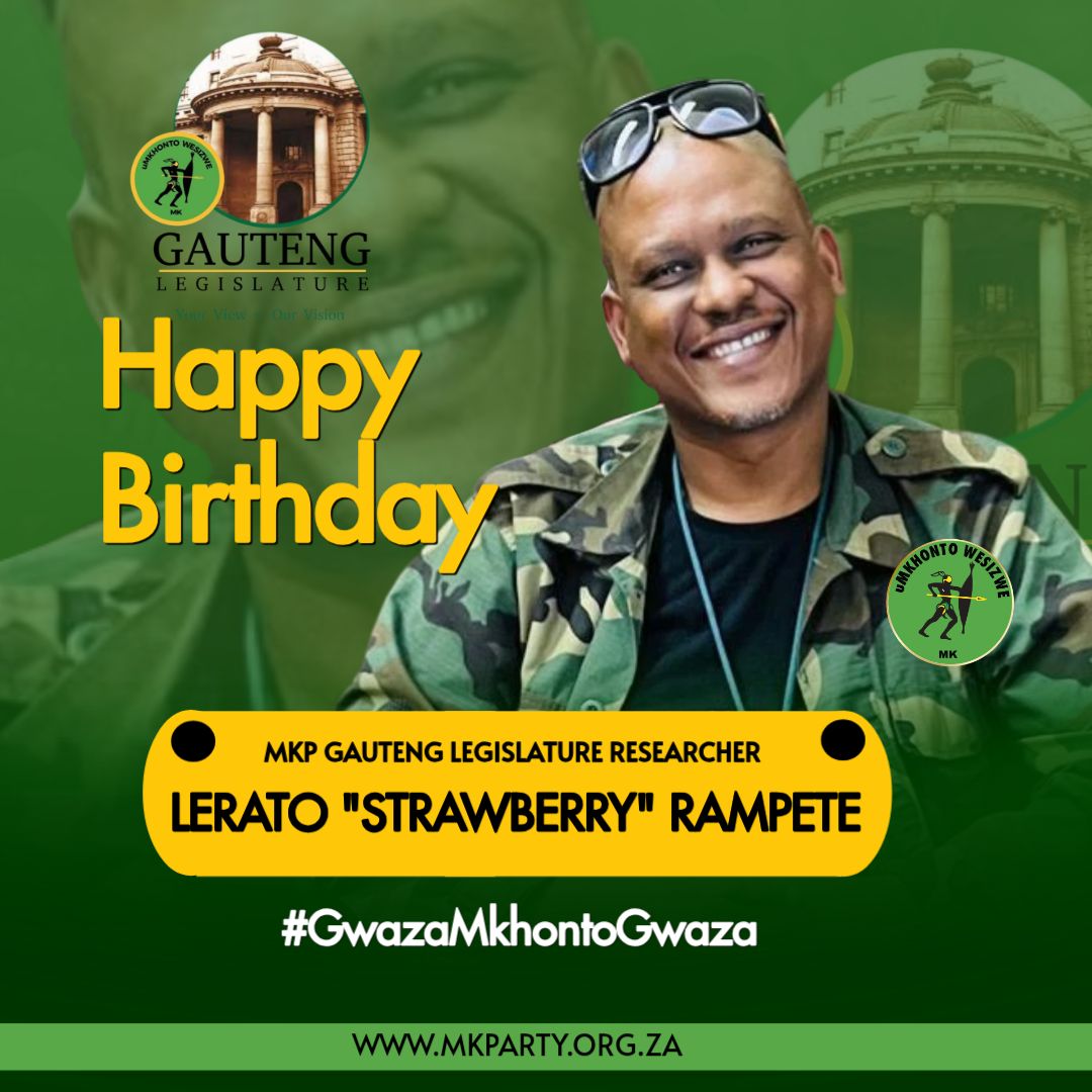 MKPgpl's tweet photo. Happy Revolutionary birthday to the researcher of @MkhontoweSizwex in the Gauteng Provincial Legislature cde Straw. https://t.co/yxeF9whetH