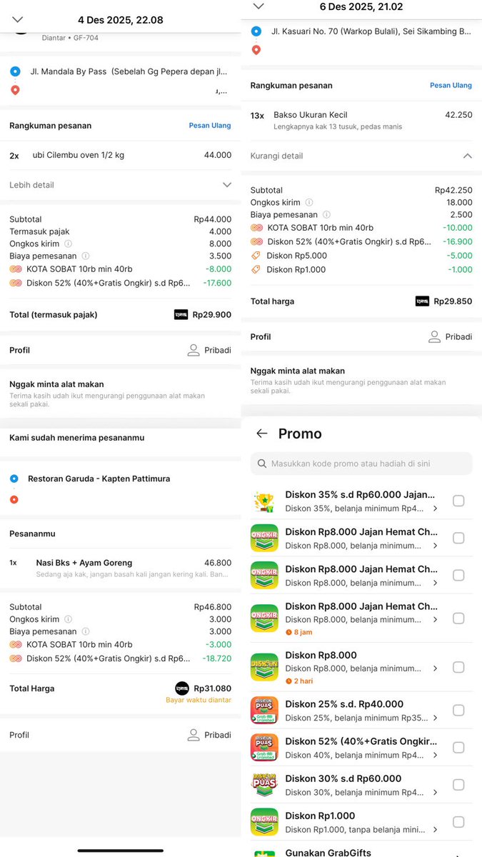 444itsyou's tweet photo. wts, voc grabfood/voc gofood
order banyak potongan gede harga murah🫰🏻

52% (40% + gratis ongkir) s.d 60.000
30% s.d 60.000
35% s.d 60.000
25% s.d 40.000

fee 5k (dm)
trusted testi👇🏻

#zonauang #zonajajan https://t.co/xb3FhOcWDP