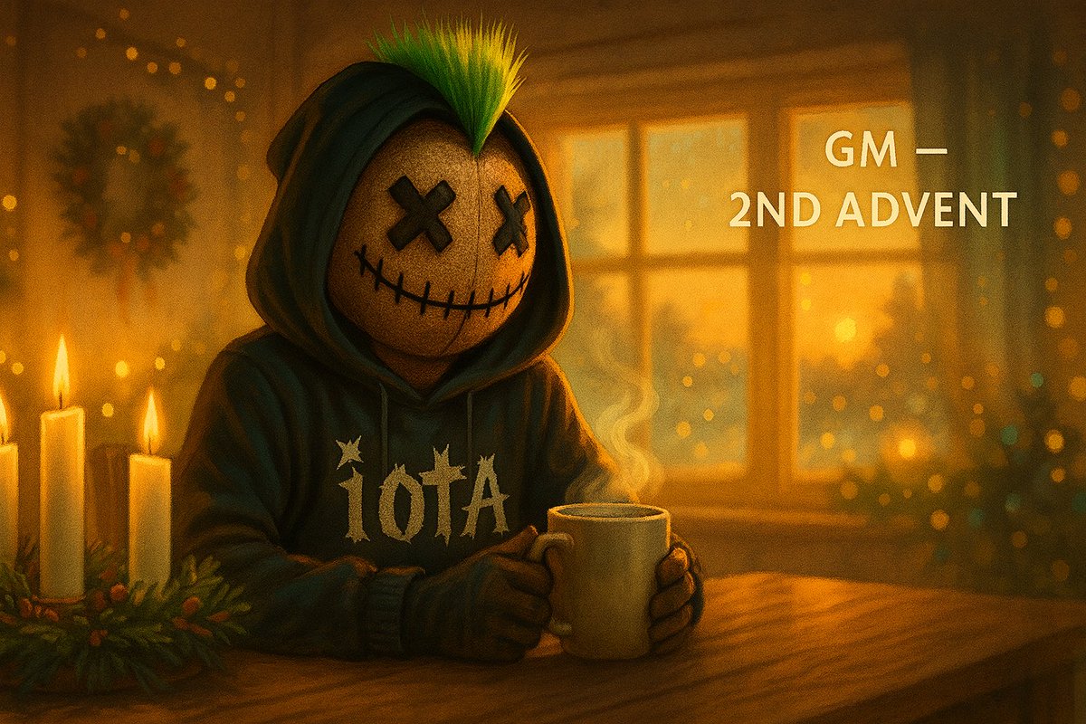 GM &amp; happy 2nd Advent.
A quiet moment, warm light, and a small reminder that progress doesn’t need to shout.
IOTA is the same: steady, thoughtful, and built for long-term impact.

Wishing you a calm Sunday.