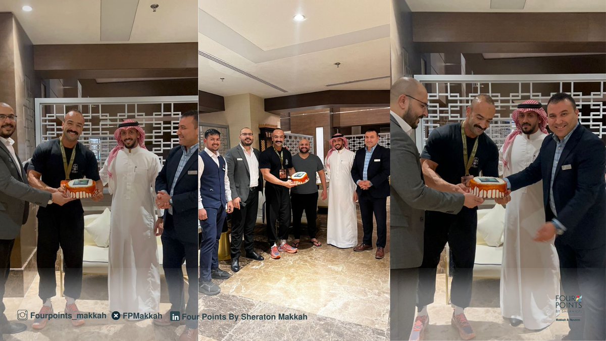 سعدنا اليوم في فندق فور بوينتس باستقبال لاعب اللياقة البدنية أحمد، الحاصل على المركز الرابع في بطولة العالم المقامة في الدمام . نتمنى له إقامة ممتعة وتجربة ضيافة مميزة معنا. 💪📷 #فوربوينتس #فوربوينتس_مكة #ماريوت #لياقة_بدنية #ضيافة #FourPoints