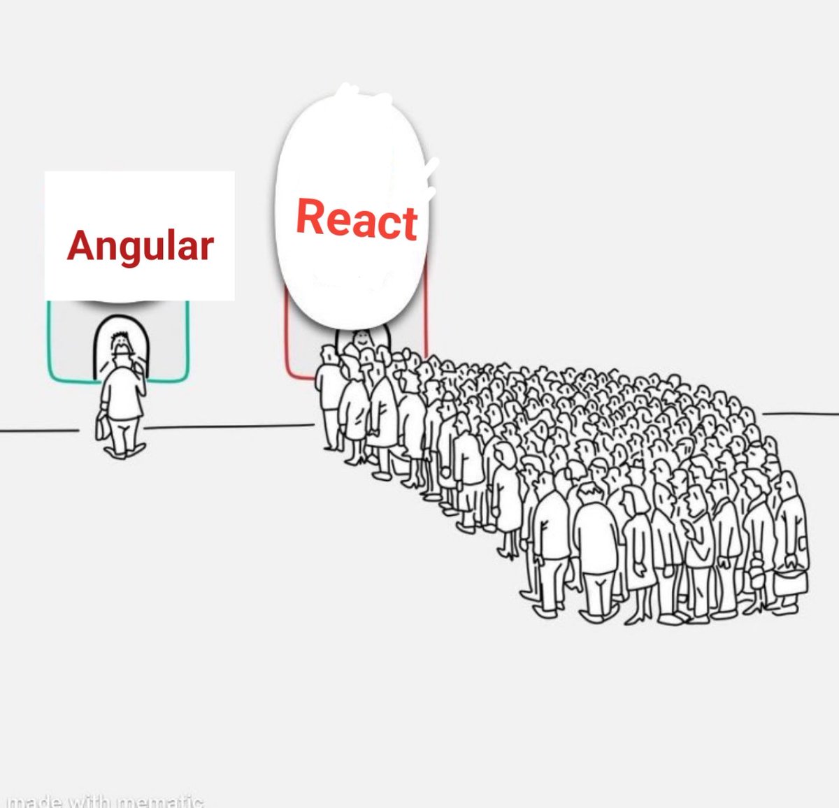 dev_maims's tweet image. Why React over Angular?