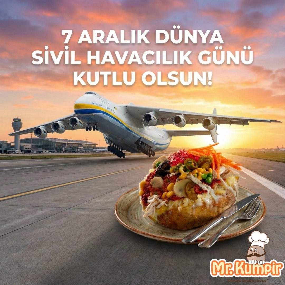 Gökyüzünün devi ile lezzetin devi yan yana! ✈️🥔
Sınır tanımayan havacıların ve sınır tanımayan lezzet tutkunlarının 7 Aralık Dünya Sivil Havacılık Günü kutlu olsun!
Rotamız her zaman mutluluk! 🛫

#7aralık #DünyaSivilHavacılıkGünü #CivilAviationDay #Havacılık #Kumpir #mrkumpir