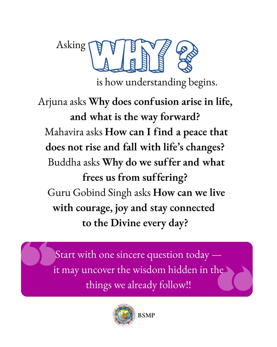Start with one sincere question today — it may uncover the wisdom hidden in the things we already follow!!

#BharatiyaSamskruti #SanatanaDharma #WhyWeDoWhatWeDo #AskWhy #Jijnasa
#SeekingWisdom #IndianCulture #SpiritualInquiry #BuddhaTeachings #GuruGobindSingh
#MahaviraTeachings