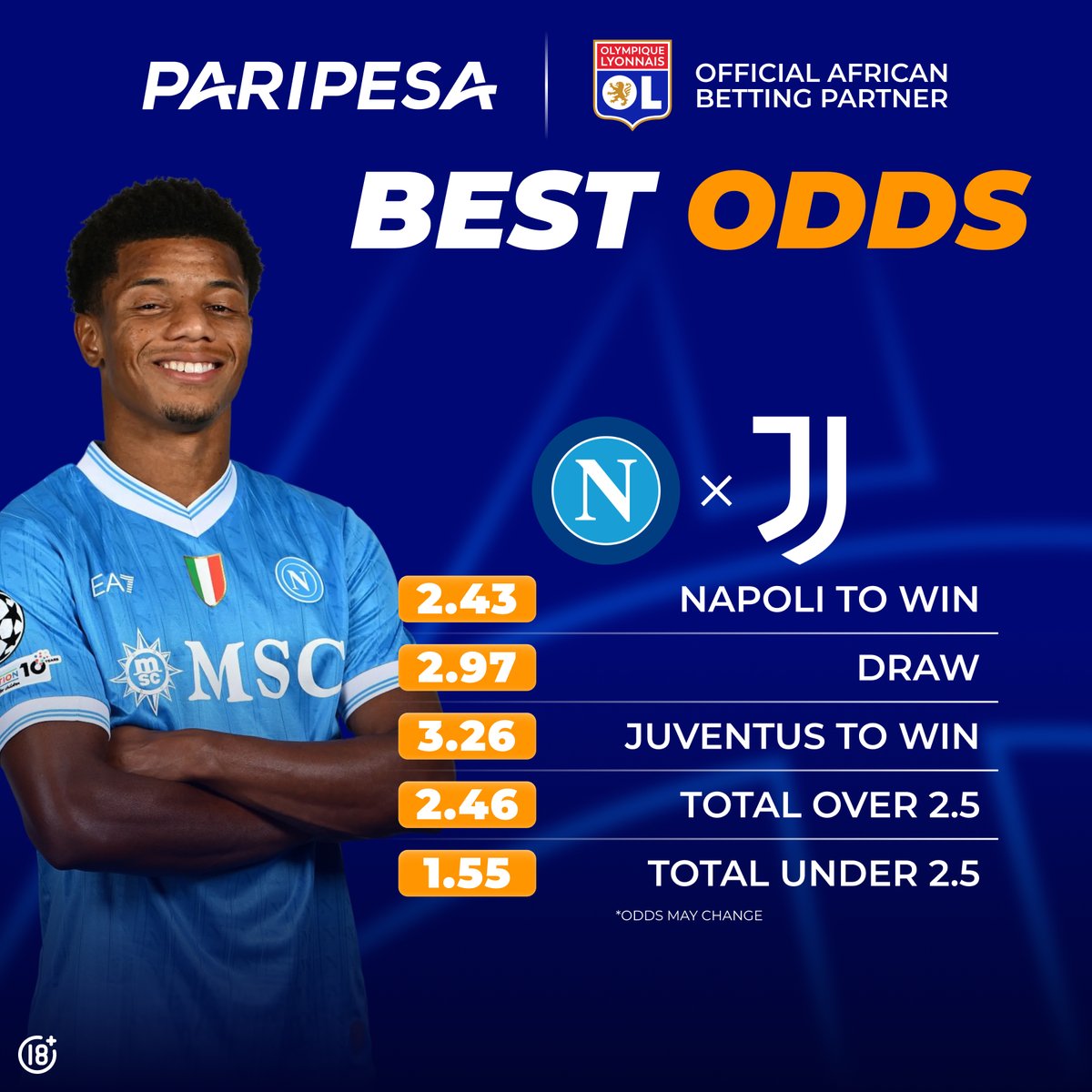 paripesa's tweet image. 🔥 MORE FOOTBALL TODAY
Conte vs Spalletti. Maradona stadium. Sunday showdown 🇮🇹

Napoli: 5 wins, 1 draw at home this season
Juventus: no clean sheets in 8 away games
But Spalletti already pulled off 3 comebacks this season 👀

Who are you backing today? 👇