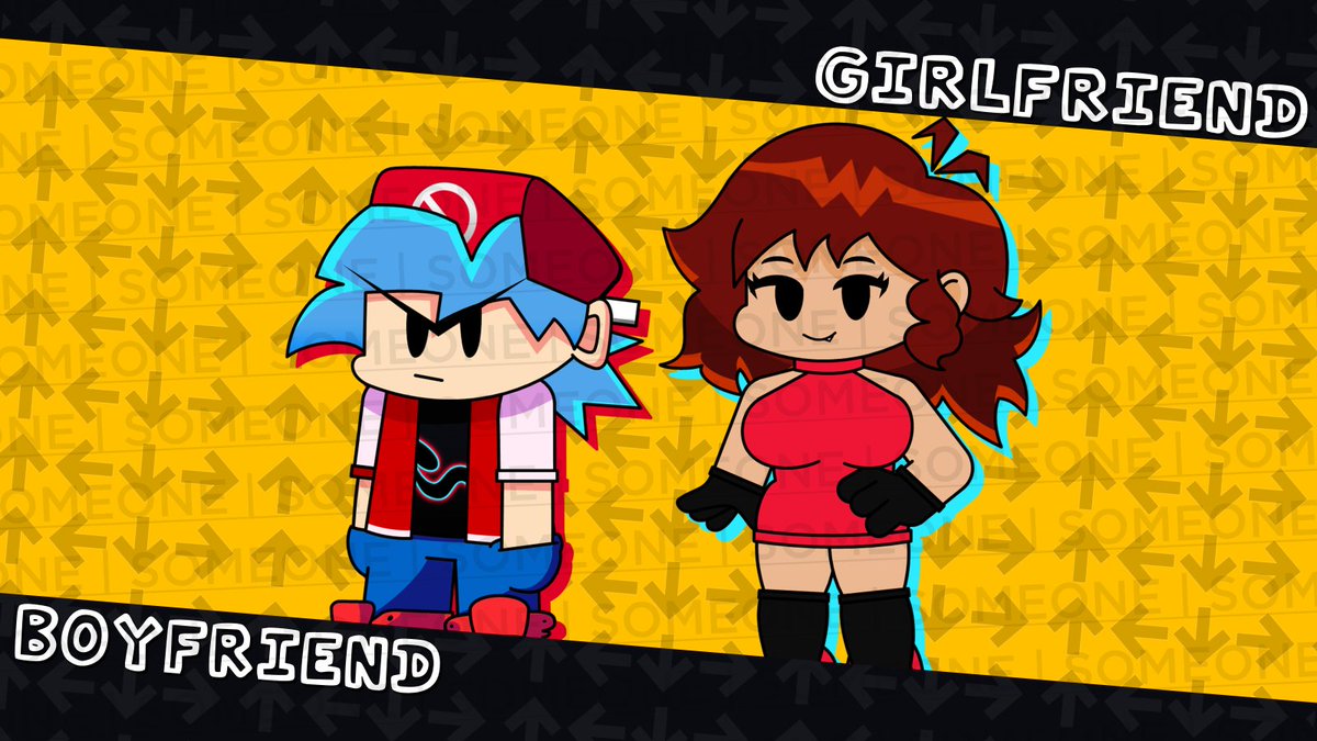 Introducing my own random designs of BF &amp; GF.
If anyone is curious about BF's shirt, GF got it for him.
#FNF #fridaynightfunkin #fnfgf #fnfbf