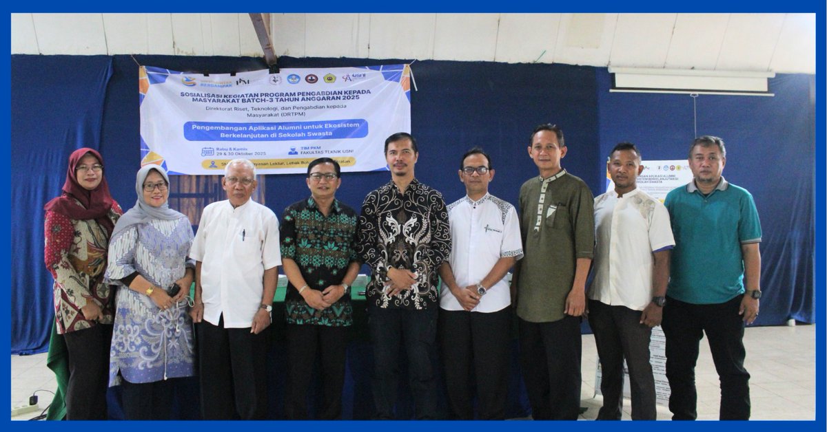 usniofficial's tweet photo. Tim PkM FT USNI Sosialisasi Aplikasi Manajemen Alumni di SMK Grafika Yayasan Lektur

Baca Selengkapnya: https://t.co/afPWMyE7m8

#USNINews #JadiVersiTerbaikDiri https://t.co/wh9rJLTwEn