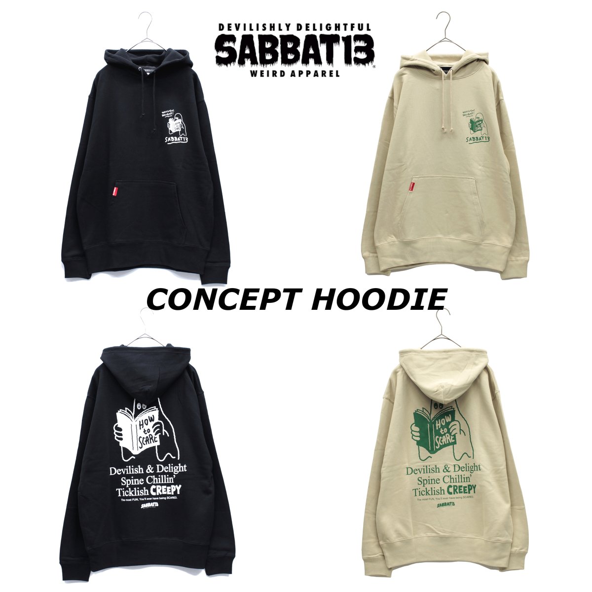 【SABBAT13】

"CONCEPT HOODIE"
¥12,100(TAX-IN)

BLACK
→streetarts.stores.jp/items/68fb133f…
SAND BEIGE
→streetarts.stores.jp/items/68fb1368…

ブランドコンセプトを落とし込んだ、シンプル且つ大胆なプリントが目を引くアイテム。