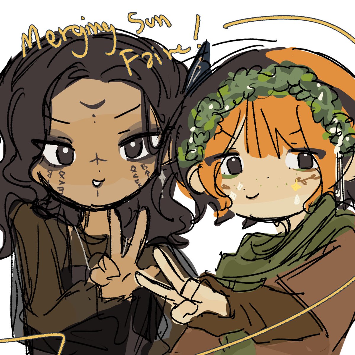 hirorosh1_'s tweet image. เมื่อวานไปงาน Merging Sun Faire มาค่ะ! ได้วาดรูปคนเยอะแยะ สนุกมาก! ได้วาดรูปวง Bardic Inspired ด้วย ดนตรีสนุกมากค่ะ! ยินดีที่ได้รู้จักทุกคนนะคะ!! 🌿✨️ #mergingsunfaire