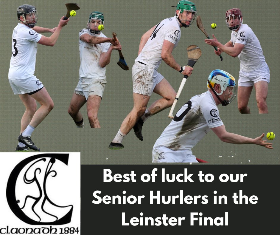 ClaneGAA's tweet image. It's Leinster Final day for our Senior Hurlers 🤍🤍

It's a massive occasion for the club so let's get to Manguard Park early, wear our club colours and be the 16th man in the stands.

We are behind you all the way lads 🫰🫰