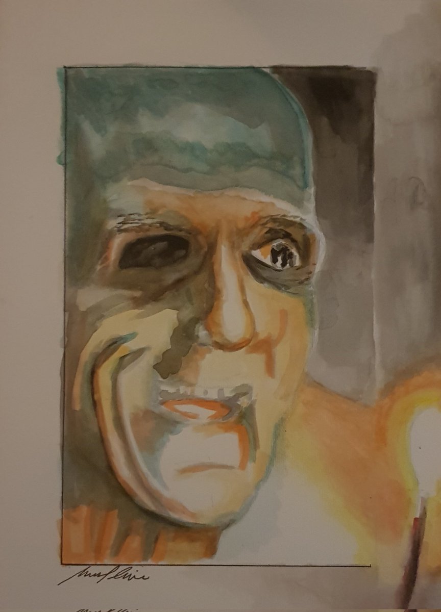 My art in watercolor. It welcome to Derry, Old man in the woods #ITWelcomeToDerry #pennywise #stephenking <a href="/StephenKing/">Stephen King</a> #movieart #myart