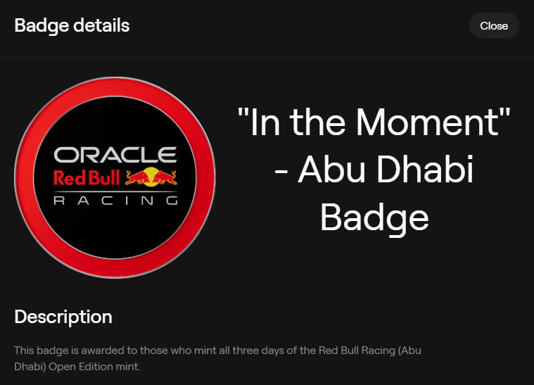 New Badge for me <a href="/Abstract_Eco/">Abstract Ecosystem</a> 
I'll also be watching the final race today, and I believe in <a href="/Max33Verstappen/">Max Verstappen</a> !
One race - One champion!