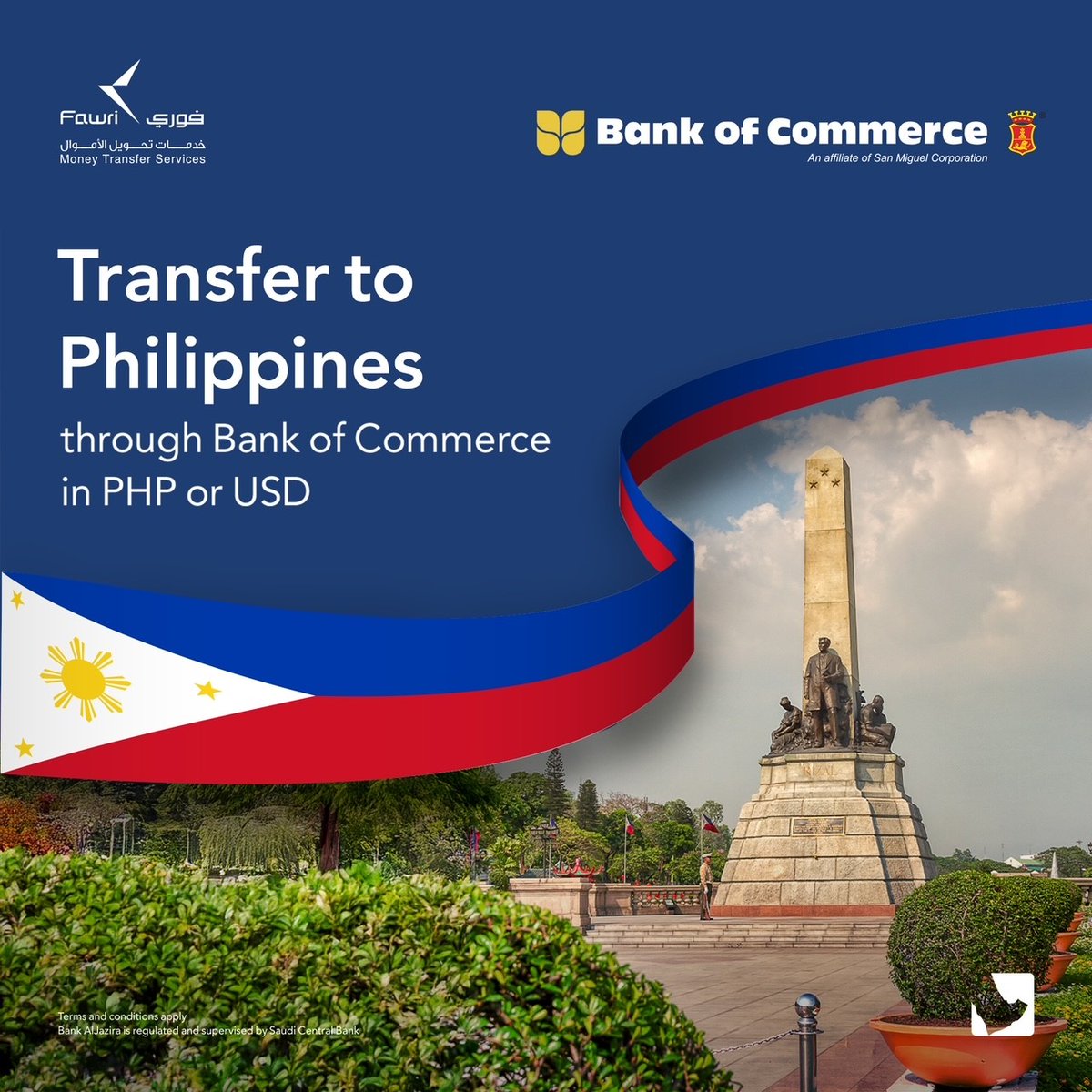 Send money to the Philippines with confidence and ease through Fawri app!