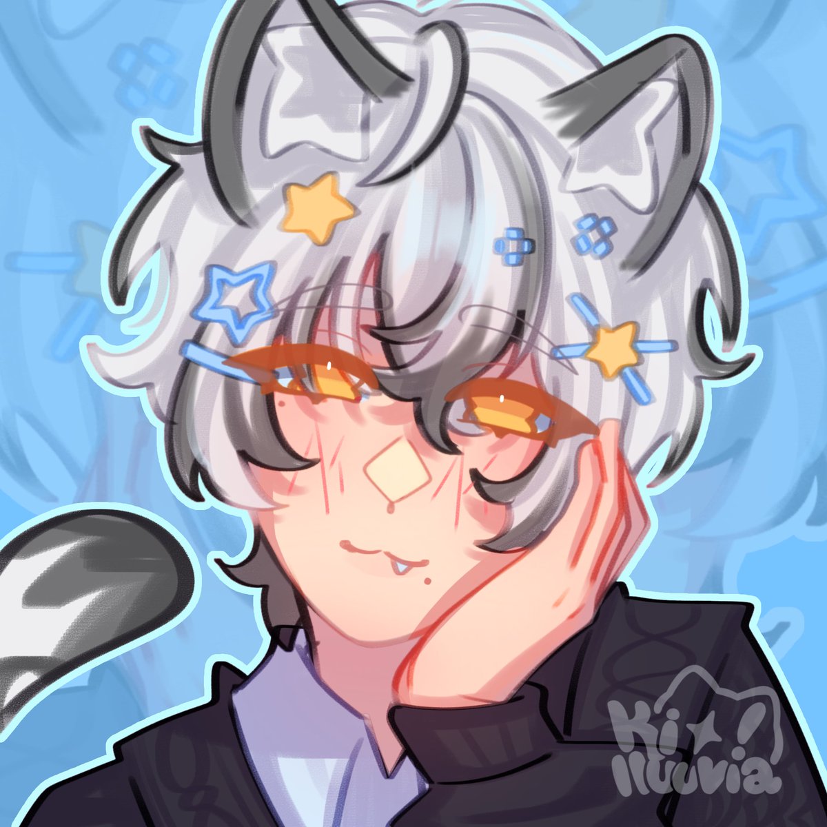had to comm this artist again 🩵 so cute waah 

🎨: @/killuuvia