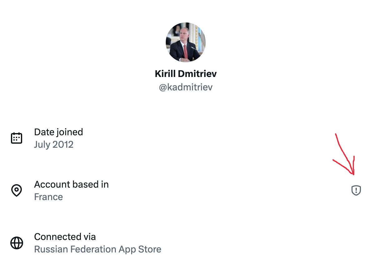 AteoBreaking's tweet photo. Помощник Путина Кирилл Дмитриев критикует ЕС за отсутствие свободы слова, сидя в Твиттере/X под французским VPN из России. https://t.co/jTcch9WUc4