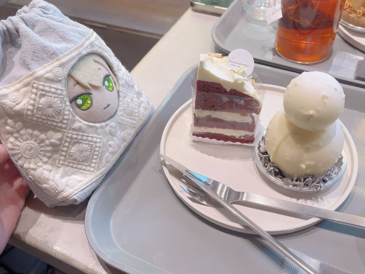 ぬい巾着と一緒にお出掛けしてました🫶🏻

巾着はakubiさんのところのです🧸🎀
<a href="/hot_ai_masuku/">akubi🥱</a>