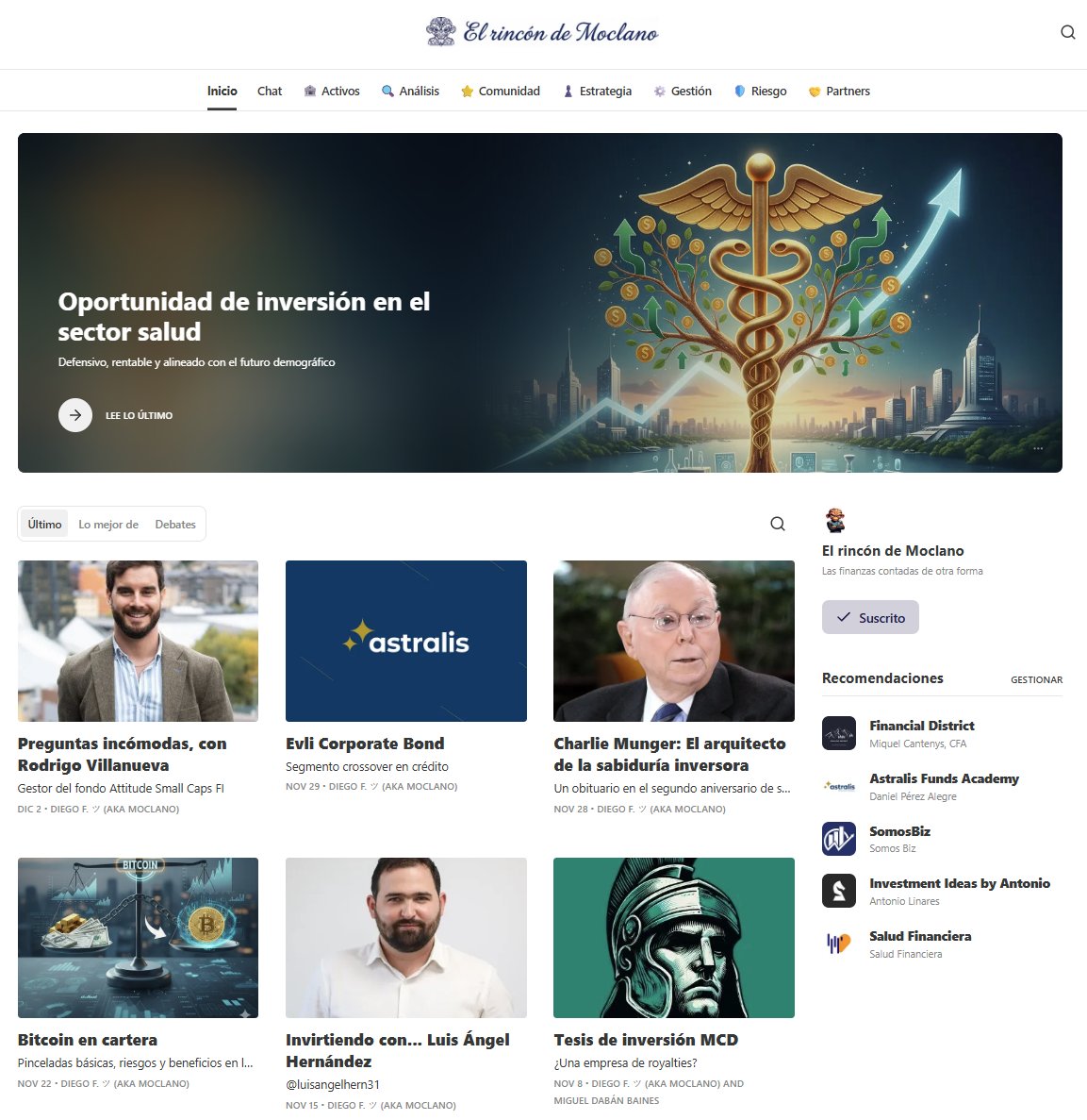 Una pequeña muestra de lo que podéis encontrar en mi Subst🅰️ck. Gratuito, variado (oportunidades, análisis de fondos, estrategias, tesis de inversión, relatos de otros inversores...), con reflexiones y contenido que te harán mejorar como inversor.  

🫵¿Aún no estás suscrito?
