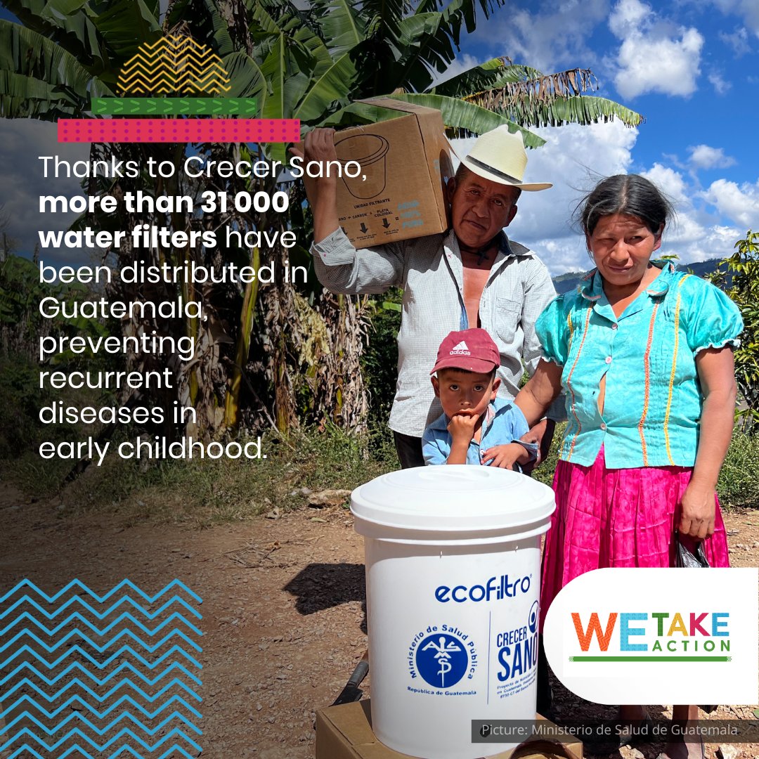 WorldBankWater's tweet photo. Water filters distributed in communities in #Guatemala have improved access to clean water, helping to prevent diseases related to child malnutrition in the country.
#WeTakeAction to help children grow up healthy: https://t.co/fKboWo8RUA https://t.co/TWCSiJF0k8