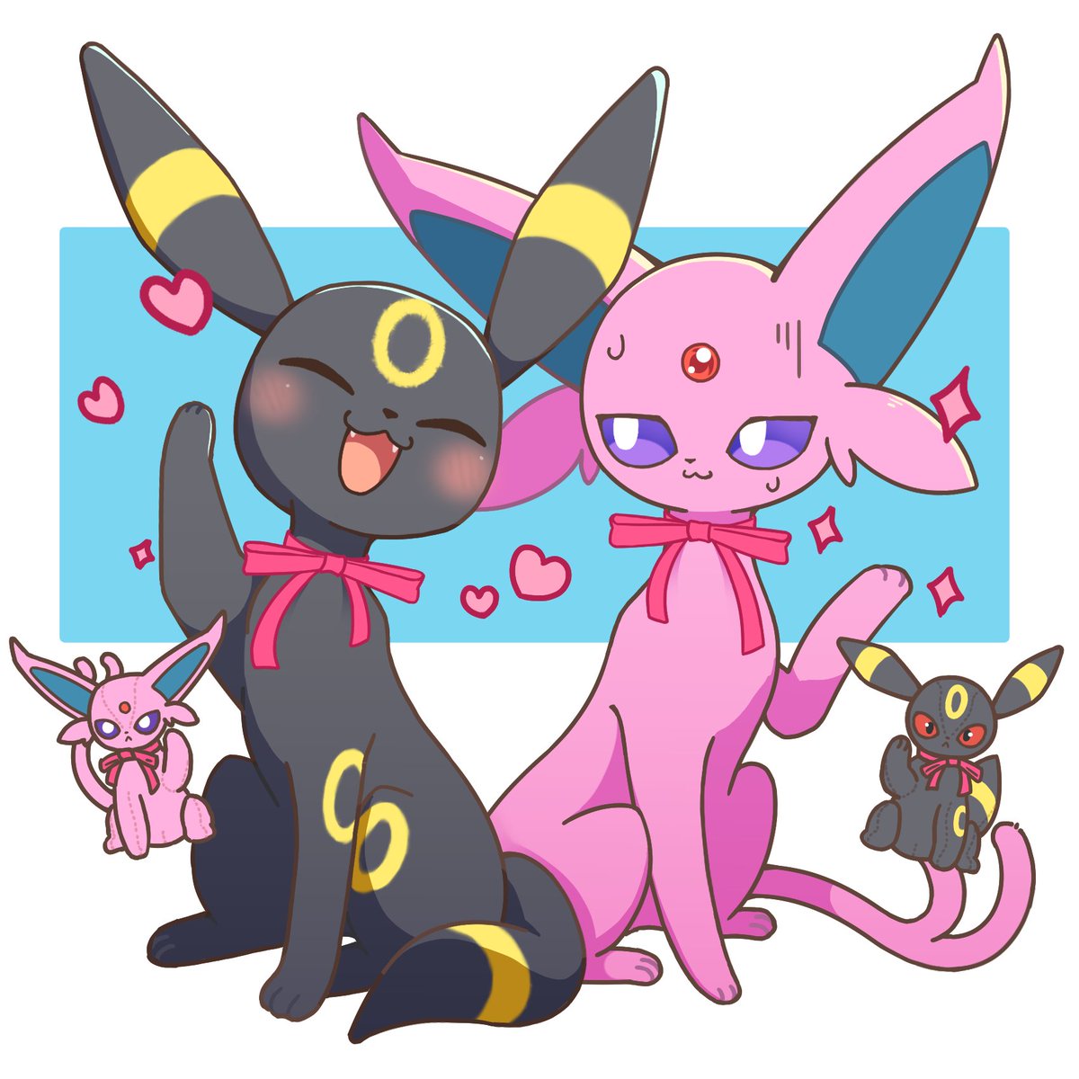 ぬいぐるみとおんなじポーズ！
#エーフィ #ブラッキー
#espeon #umbreon