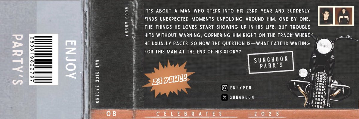 If you’re down to roll up to my birthday bash in a not-so-ordinary way, consider this your heads-up. We’re gonna meet in an arena where the vibe’s gonna be loud. Vroom-vroom! Throw our lil’ midnight party until you feel unconscious. I welcome you in.

( bingkain.com/sunghoon )