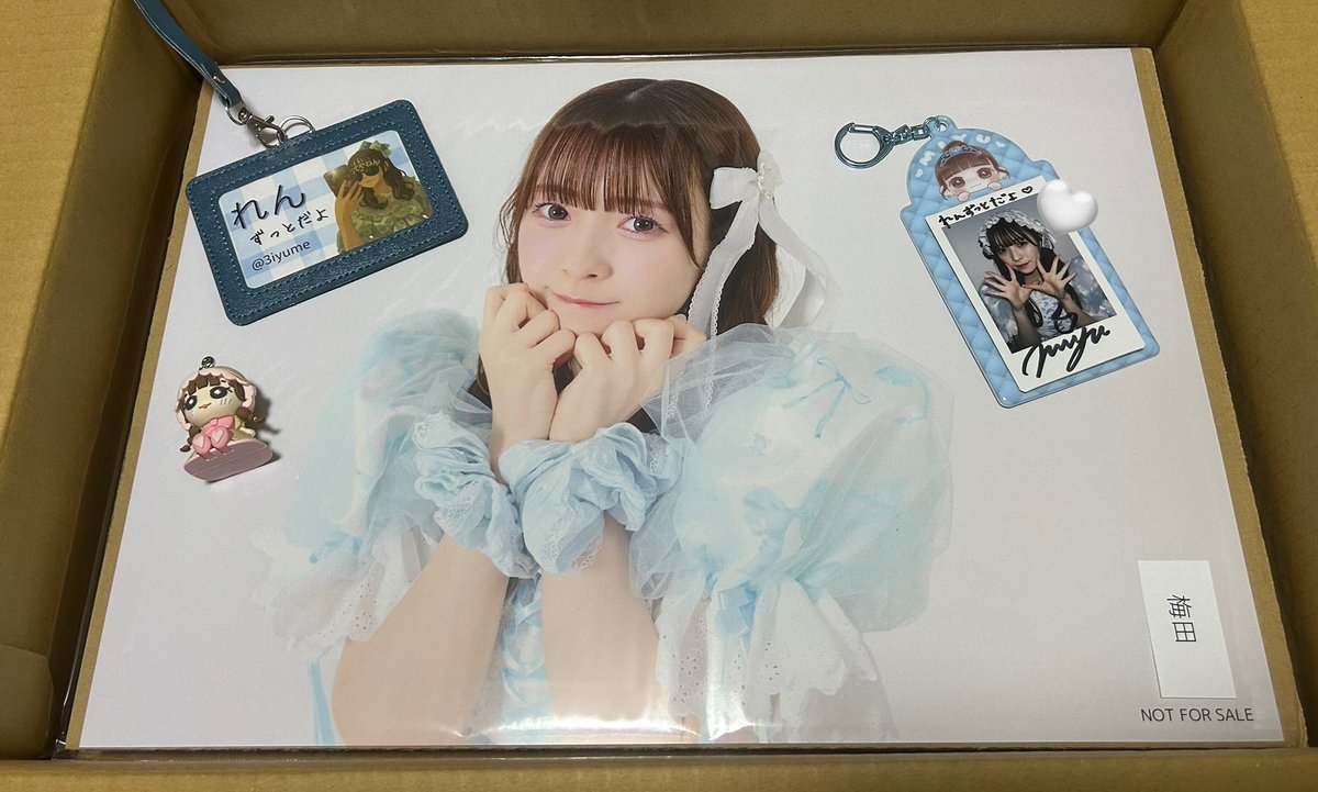 梅田みゆ大特チェキ×3 世界に1つだけの宝物が届いたよ🩵 みゆちゃんありがとう；； ずっと