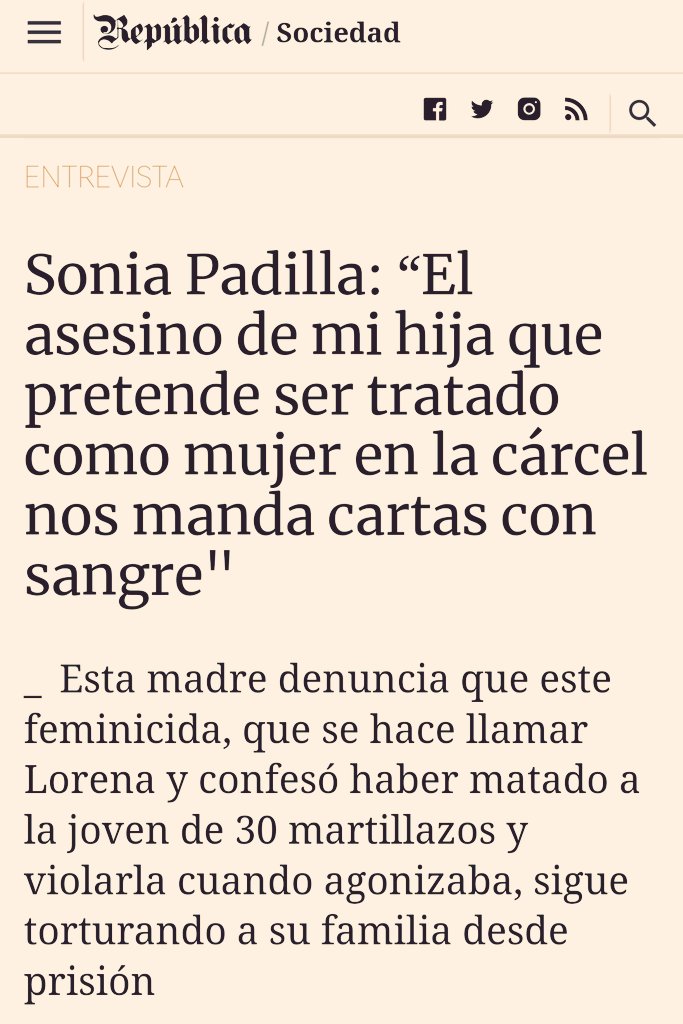Ayer hablé con Sonia Padilla, madre de Vanesa Santana, a la q su primo Jonathan de Jesús Robaina Santana, asestó 30 martillazos, violó y mató. La mujer no puede ni mencionar a su hija por salud mental. Sigue destrozada. Ve preparando cárceles para meternos a ella, a mi y a miles.