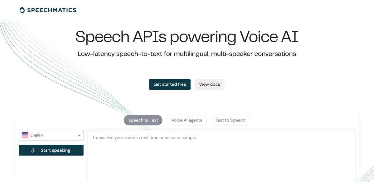 speechmatics homepage