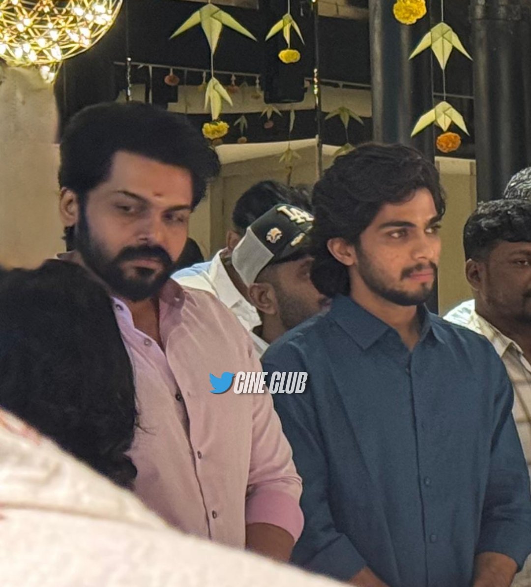inaveenofficial's tweet photo. Latest pic of @Karthi_Offl &amp; #Naslen from #Suriya47 poojai 💥 https://t.co/jMXBA2WVOK