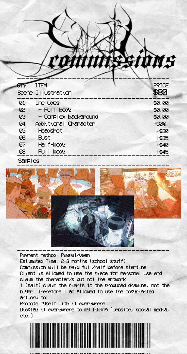 salt ♱ comms open tweet media