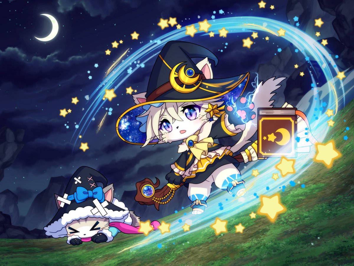 「彼女を傷つけるなんて……面白くないね。」
マフモフちゃんピンチ時に駆けつけるルナ様描きました！
#キャトバス #メスケモ