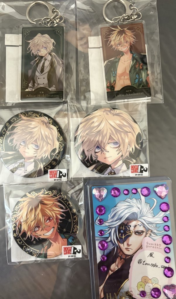 譲渡】列強戦線 まるくじ 缶バッジ アクリルキーホルダー 譲▶︎灰蜥蜴