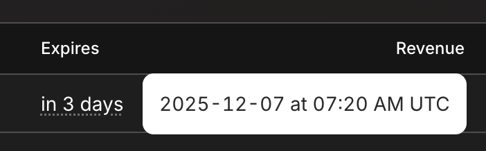 i don't think the <a href="/RevenueCat/">RevenueCat</a> "expires" date is correct. shows the date of transaction instead