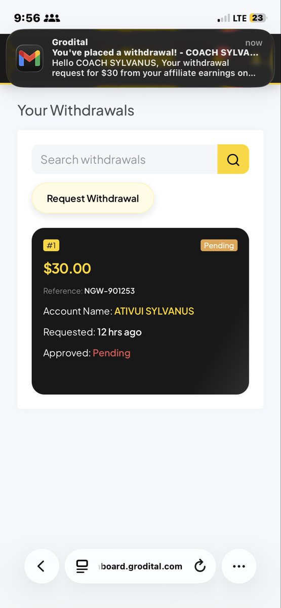pageslil440's tweet photo. First withdrawal from #GLODITAL was successful 💥✅💥✅💥✅💥✅💥

2 days commission was withdraw successful

Affiliate marketing or Nothing 
Thanks @mka_manuel https://t.co/GKig9O28A3