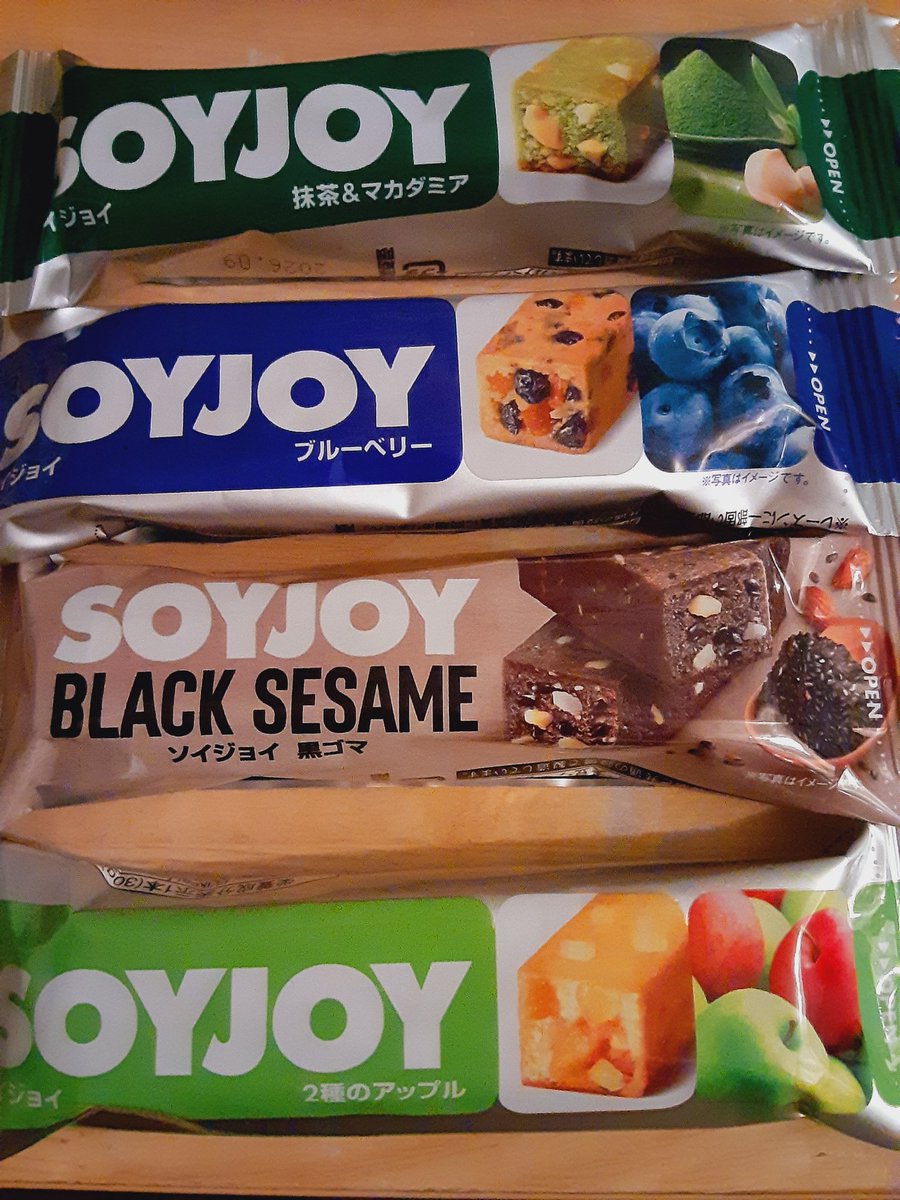 SOYJOY全種類個人的番付。 黒ごま！食べました！美味しい！ ☆3.8～4