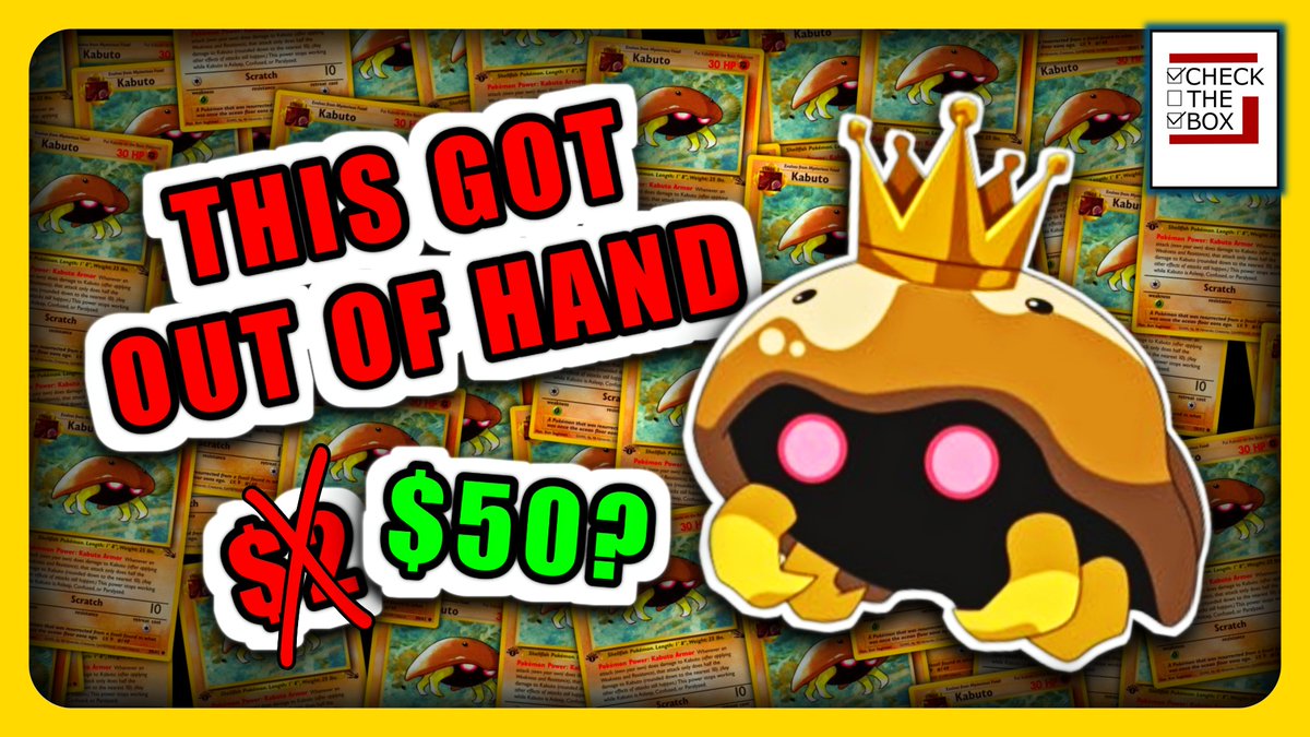 _Check_The_Box_'s tweet image. I made a documentary about @KabutoKing_ for some reason. Check it out!
I’m also giving away a 1st Edition Fossil Kabuto – details are in the video.
youtu.be/KXpGddo-3bk