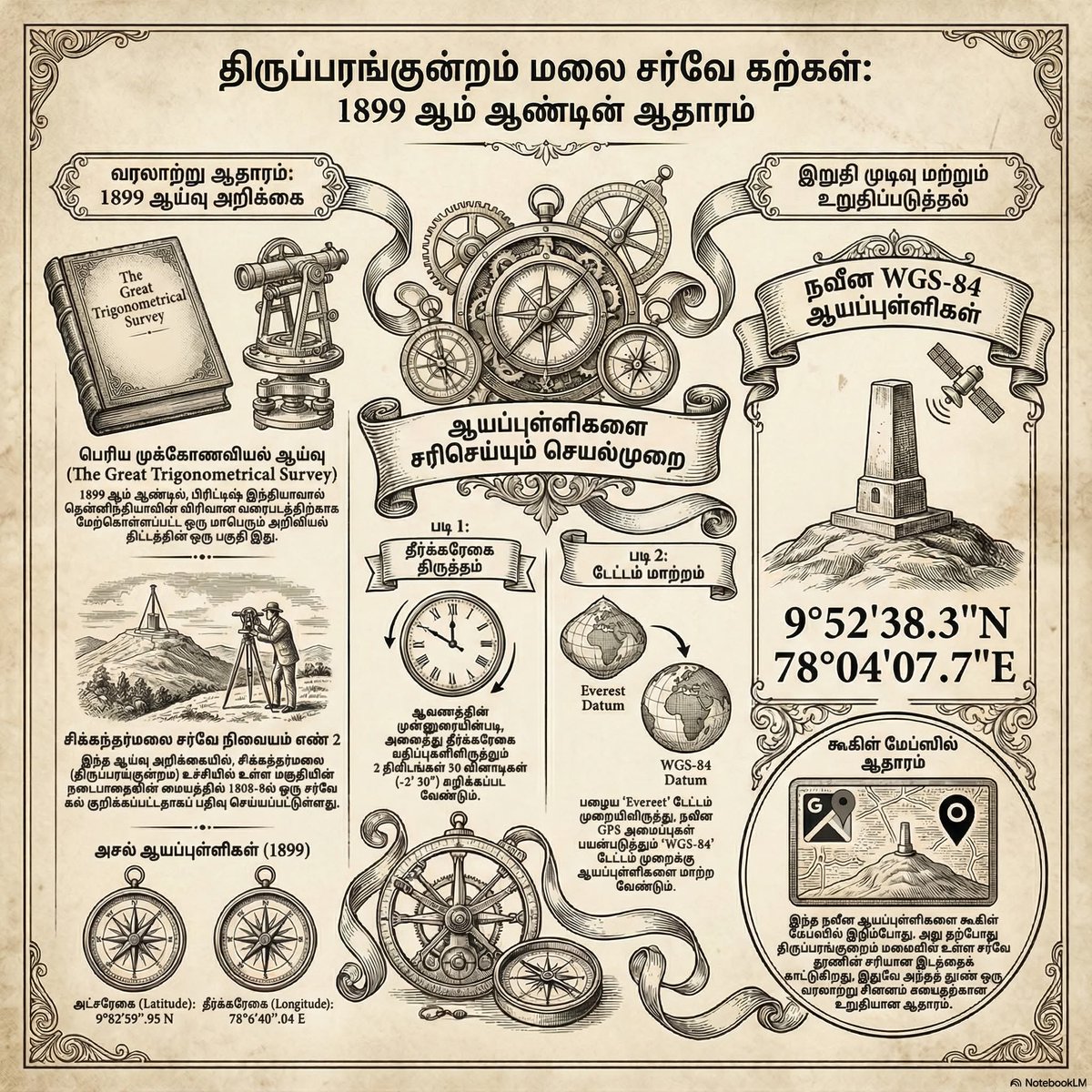1899 ஆம் ஆண்டு திருப்பரங்குன்றம் சிக்கந்தர் மலையில் சர்வே கல் நடப்பட்டது.