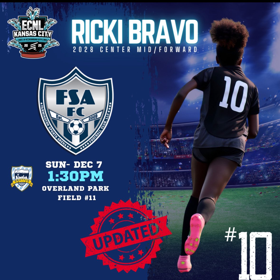 📢 TIME CHANGE! So excited to get back on the pitch with my teammates again this afternoon! Come see us compete! 

<a href="/ECNLgirls/">ECNL Girls</a> <a href="/ImYouthSoccer/">ECNL/GA/Recruiting/College Soccer</a> <a href="/TheSoccerWire/">SoccerWire</a>