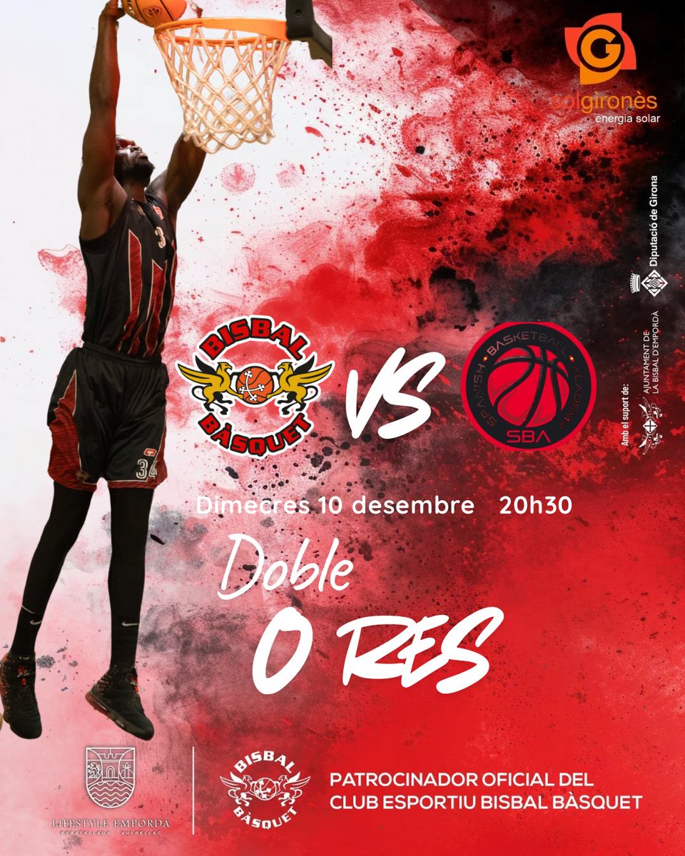 Dimecres, primer repte de la setmana!
Volem començar forts i anar a per totes… i per això us necessitem a la grada!

🎟 Entrada general: 5€
🔥 Si vens a animar amb els Tripomats: 3€
👧👦 Menors de 18 anys: gratuït

⬇️⬇️⬇️⬇️⬇️⬇️⬇️⬇️⬇️⬇️

bisbalbasquet.koobin.cat

Convertim el