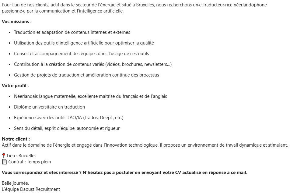VegaShadowRaven's tweet image. Si des camarades traducteurs/traductrices me suivent - Job Traduction NL #Nederlands

dajobs.be/job-offers/JO-…