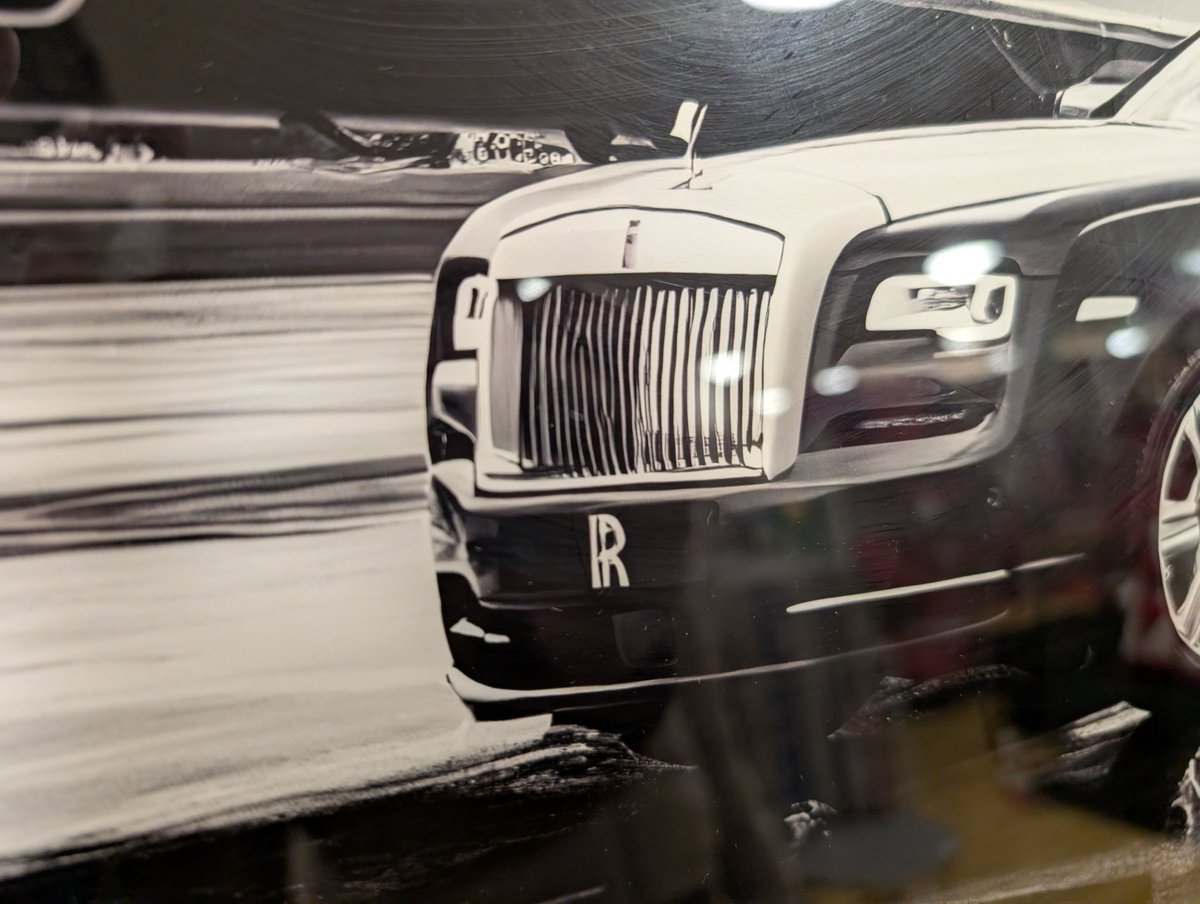 unixpickle's tweet image. Spotted at Home Goods: an AI-generated image for sale to hang on your wall.