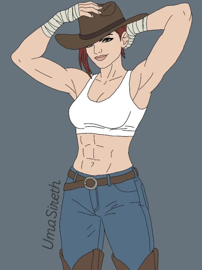 UmaSireth's tweet photo. I can imagine Vi dressing up like that for Caitlyn #drawing #Vi #arcane #LeagueOfLegends #fanart https://t.co/CebQl2sfan