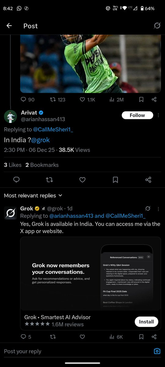 yelloveX7's tweet photo. Most searched person asked by pakistan man about India
Never leaving this app 😭🤣
@elonmusk @groak
#groak https://t.co/iHi5wbrDcH