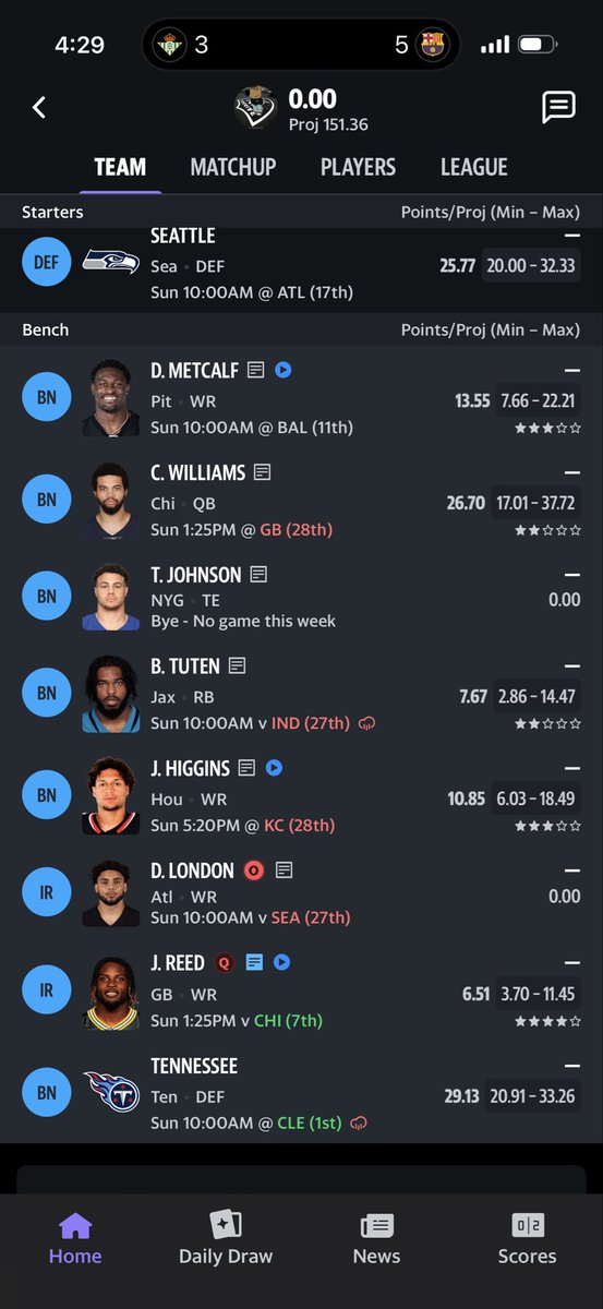 Mando__j's tweet photo. @smitchell17 Full PPR any changes ? https://t.co/TknNWlz888