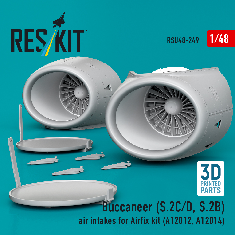 UA_model_studio's tweet image. Buccaneer (S.2C/D, S.2B) air intakes for Airfix kit (A12012, A12014) (3D Printed) Scale 1:48 ResKit RSU48-0249
Free worldwide shipping on orders over $150💸
👉 Link product: plastic-models-kits.com/products/bucca…
#ScaleModeling #ResKit #BuccaneerS2 #148Scale #ModelAircraft #PlasticModelKits
