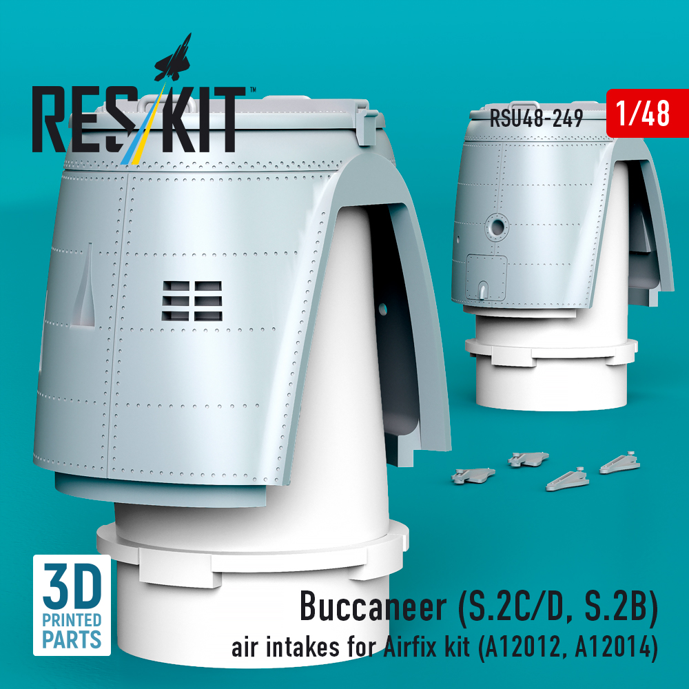UA_model_studio's tweet image. Buccaneer (S.2C/D, S.2B) air intakes for Airfix kit (A12012, A12014) (3D Printed) Scale 1:48 ResKit RSU48-0249
Free worldwide shipping on orders over $150💸
👉 Link product: plastic-models-kits.com/products/bucca…
#ScaleModeling #ResKit #BuccaneerS2 #148Scale #ModelAircraft #PlasticModelKits