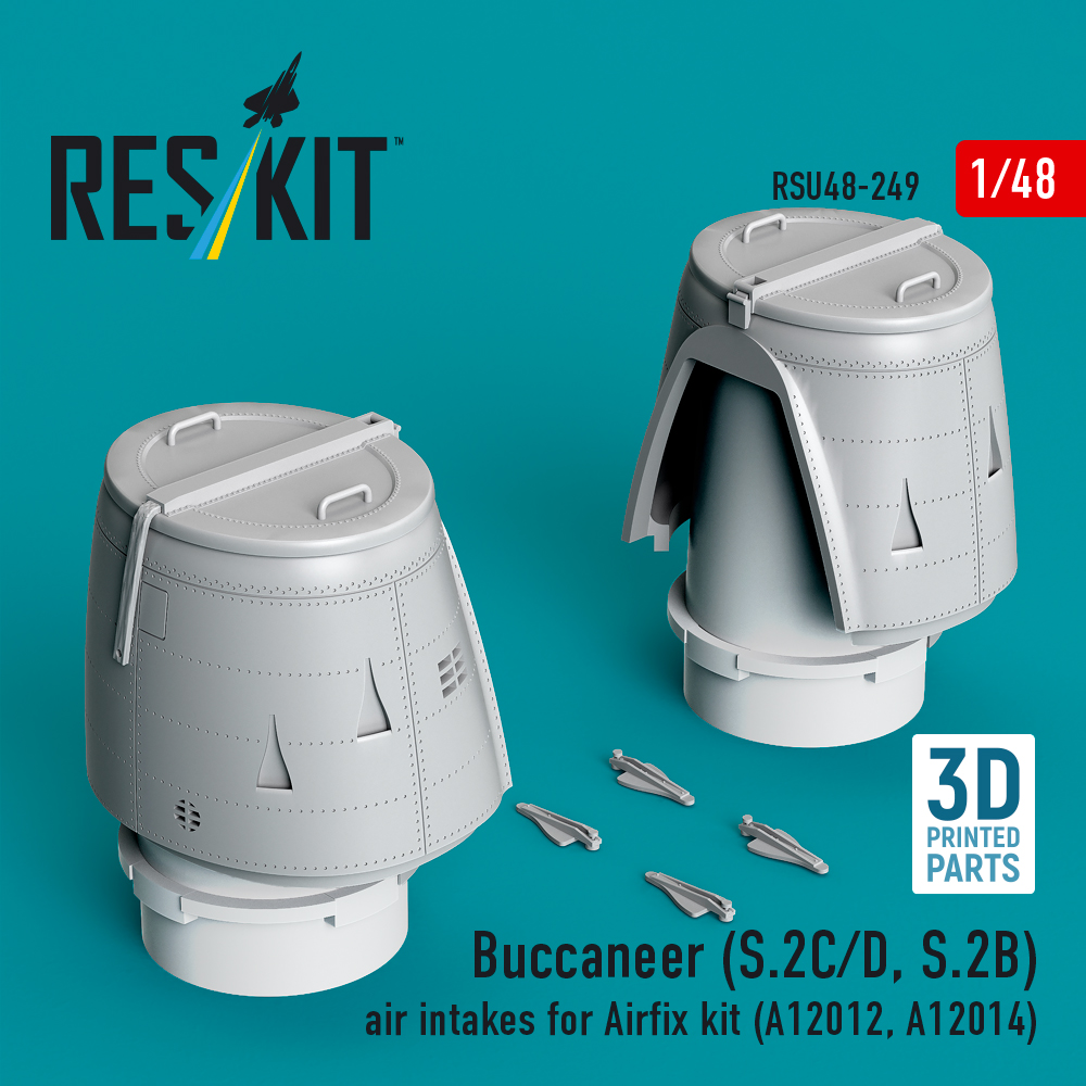 UA_model_studio's tweet image. Buccaneer (S.2C/D, S.2B) air intakes for Airfix kit (A12012, A12014) (3D Printed) Scale 1:48 ResKit RSU48-0249
Free worldwide shipping on orders over $150💸
👉 Link product: plastic-models-kits.com/products/bucca…
#ScaleModeling #ResKit #BuccaneerS2 #148Scale #ModelAircraft #PlasticModelKits